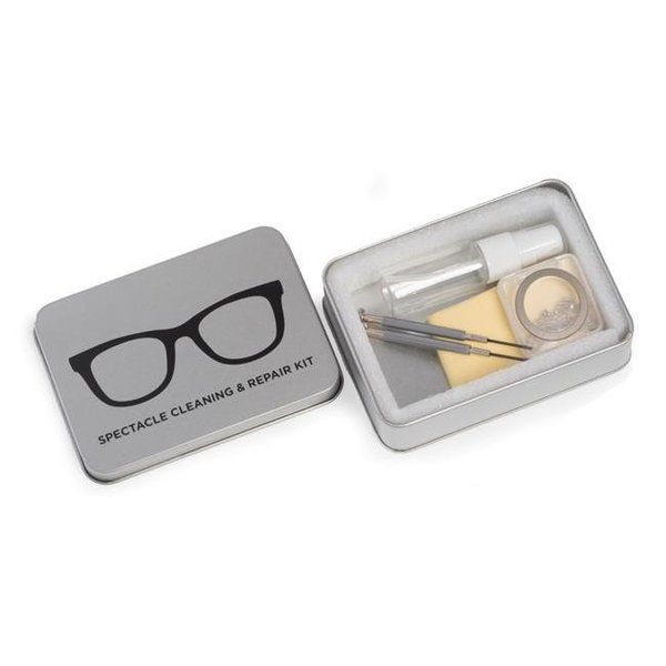 Bey Berk International Bey-Berk International UC201 Eye Glass Cleaning & Repair Kit in Metal Case; Silver - 60 Piece UC201